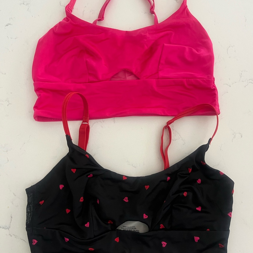 Pink and Black Heart Bralette Bundle